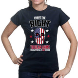 Right to Bear Arms Skull Ladies T-shirt Style001