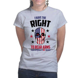 Right to Bear Arms Skull Ladies T-shirt Style001