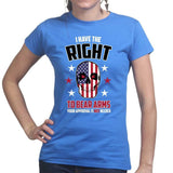 Right to Bear Arms Skull Ladies T-shirt Style001