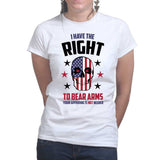 Right to Bear Arms Skull Ladies T-shirt Style001