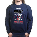 Right to Bear Arms Skull Mens Sweatshirt