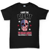 Right to Bear Arms Skull Mens T-shirt Style001