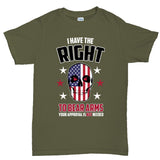 Right to Bear Arms Skull Mens T-shirt Style001