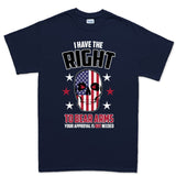 Right to Bear Arms Skull Mens T-shirt Style001