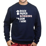 Rock Paper Scissors Gun Sweatshirt Style001