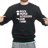Rock Paper Scissors Gun Sweatshirt Style001