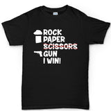 Rock Paper Scissors Gun Men's T-shirt Style001