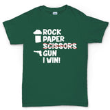 Rock Paper Scissors Gun Men's T-shirt Style001
