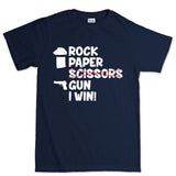 Rock Paper Scissors Gun Men's T-shirt Style001