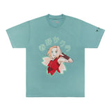 SHIPPUDEN SAKURA FAN CLUB T SHIRT (ATLANTIC GREEN)