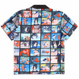NARUTO VS SASUKE SCENES BUTTON UP SHIRT (MULTI)