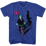 Saw - Billy On Tricycle - American Classics - Solid Blue Adult Short Sleeve T-Shirt