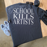 SCHOOL KILLS ARTISTS HEAVYWEIGHT BLACK T-SHIRT