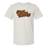Orange Logo on White T-shirt