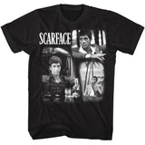 Scarface - World Is Yours Collage - American Classics - Solid Black Adult Short Sleeve T-Shirt
