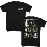 Scarface - Three Photos - American Classics - Solid Black Adult Short Sleeve T-Shirt