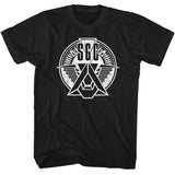 Stargate - SGC Emblem 7 - American Classics - Solid Black Adult Short Sleeve T-Shirt