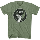 Stargate - F-302 Emblem - American Classics - Heather Green Adult Short Sleeve T-Shirt