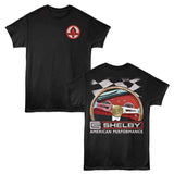 Carroll Shelby - Steering Wheel - American Classics - 2-Sided Print Black Adult Short Sleeve T-Shirt