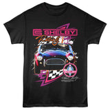 Carroll Shelby - Graffiti Racing - American Classics - Front Print Black Adult Short Sleeve T-Shirt