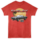 Carroll Shelby - Vintage Car And Snake - American Classics - Front Print Red Heather Adult Short Sleeve T-Shirt