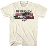 Carroll Shelby - Gradient Collage - American Classics - Solid Off-White Adult Short Sleeve T-Shirt