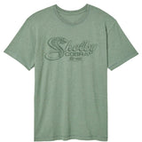 Carroll Shelby - Cobra Snake Script - American Classics - Solid Green Adult Short Sleeve Vintage Wash T-Shirt