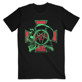 Green Skull Black Tee