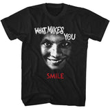 Smile - What Makes You - American Classics - Solid Black Adult Short Sleeve T-Shirt