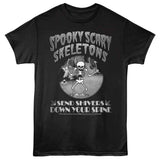 Spooky Scary Skeletons - Old Film Intro - American Classics - Front Print Black Adult Short Sleeve T-Shirt