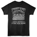 Spooky Scary Skeletons - Old Film Quartet - American Classics - Front Print Black Adult Short Sleeve T-Shirt