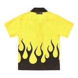 YYH YUSUKE FLAME BUTTON UP SHIRT (MUSTARD)