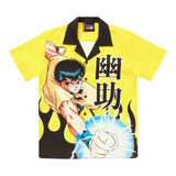 YYH YUSUKE FLAME BUTTON UP SHIRT (MUSTARD)