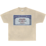 Neniom Social Security Card Boxy Shirt Streetwear Y2K Vintage Fashion