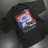 NOTHING BEATS A BUD MOTORCYCLE VINTAGE WASHED BLACK T-SHIRT