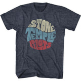 Stone Temple Pilots - Circular Text - American Classics - Heather Blue Adult Short Sleeve T-Shirt