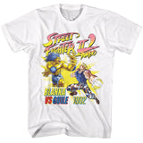 Street Fighter - Blanka Vs Guile 92 - American Classics - Solid White Adult Short Sleeve T-Shirt
