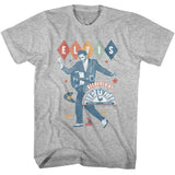 Elvis Presley - Sun Records Retro Shapes - American Classics - Solid Gray Adult Short Sleeve T-Shirt