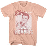 Elvis Presley - Sun Records Memphis - American Classics - Solid Orange Adult Short Sleeve T-Shirt
