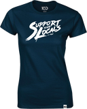ten/o - 'Support Your Locals Logo' Women's T-Shirt - Navy