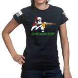 Pew Pew Santa Ladies T-shirt Style001