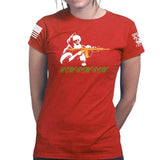 Pew Pew Santa Ladies T-shirt Style001