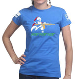 Pew Pew Santa Ladies T-shirt Style001