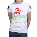 Pew Pew Santa Ladies T-shirt Style001