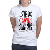 Ladies Sex Guns and Rock N Roll T-shirt Style001