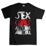 Men's Sex Guns and Rock N Roll T-shirt Style001