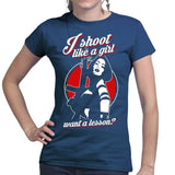 I Shoot Like A Girl Ladies T-shirt Style001