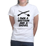 Shotgun and a Shovel Ladies T-shirt Style001