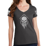Ladies Fighting Spirit MMA V-Neck T-shirt Style001