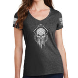 Ladies Fighting Spirit MMA V-Neck T-shirt Style001